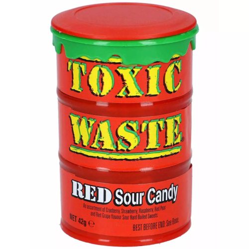Toxic Waste Toxic Waste Red Sour Candy Drum 42g