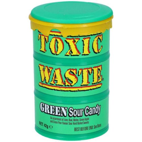 Toxic Waste Toxic Waste Green Sour Candy Drum 42g
