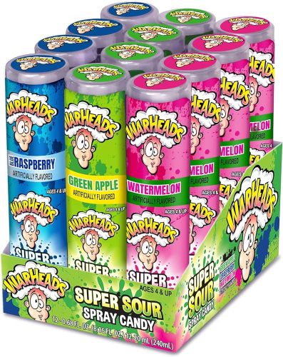 WARHEADS SUPER SOUR SPRAY CANDY 12 x 20m